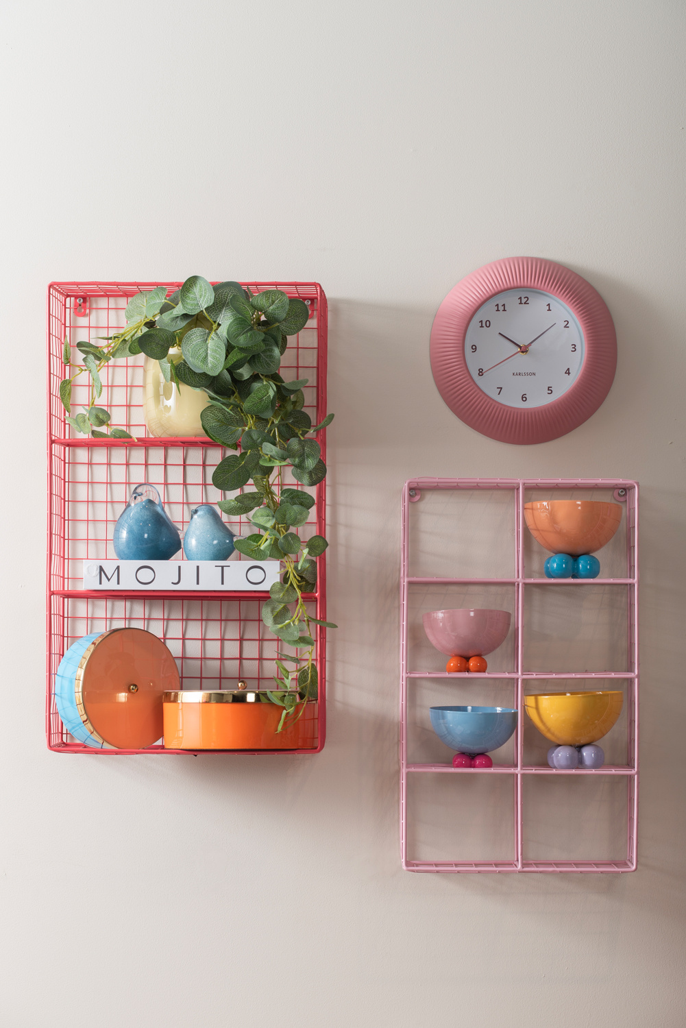 Karlsson - Wandklok Tender Rib - Rose tan- Ø25cm