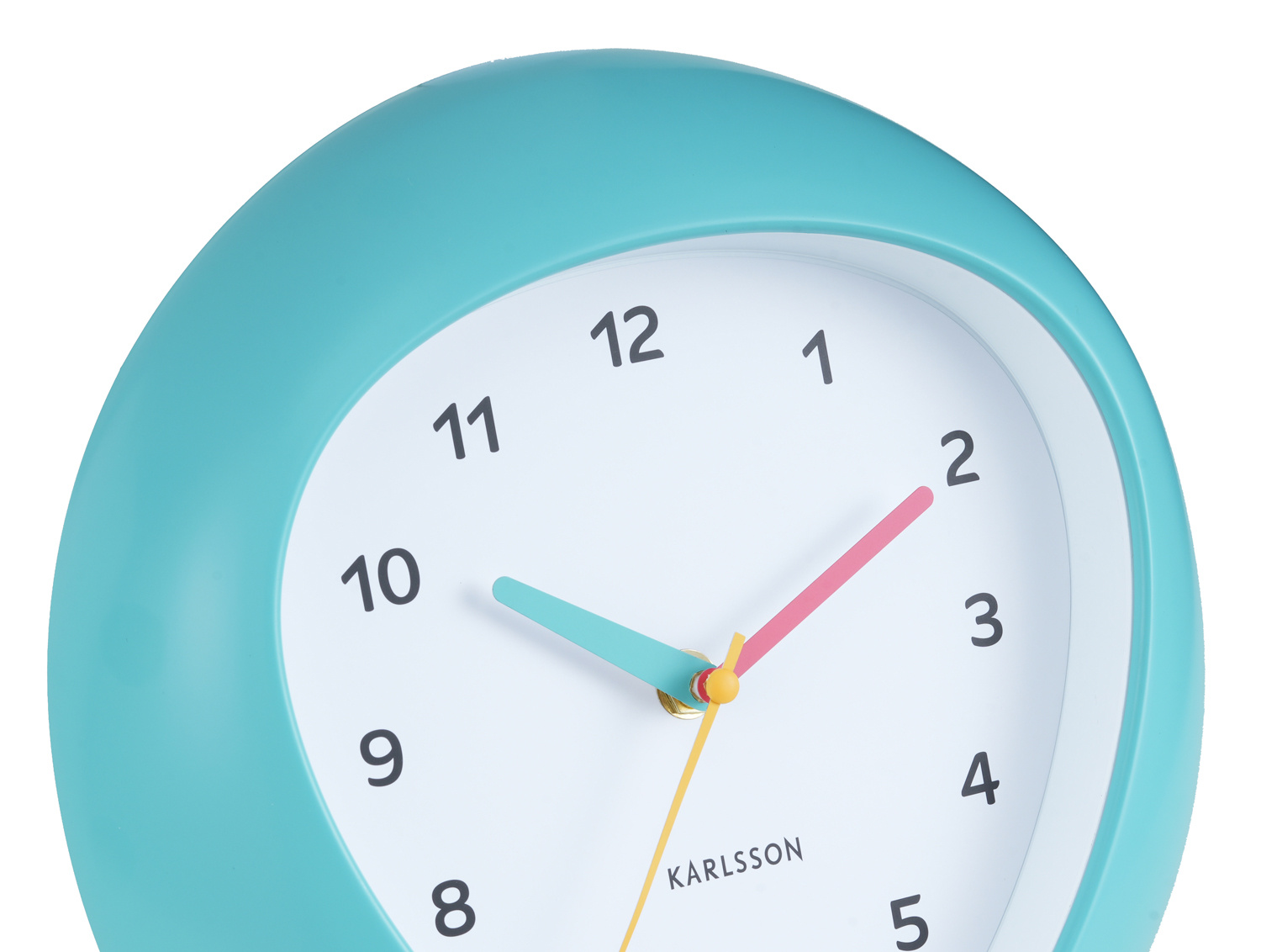Karlsson - Wandklok Funky Vibes - Turquoise blue- Ø25,5cm
