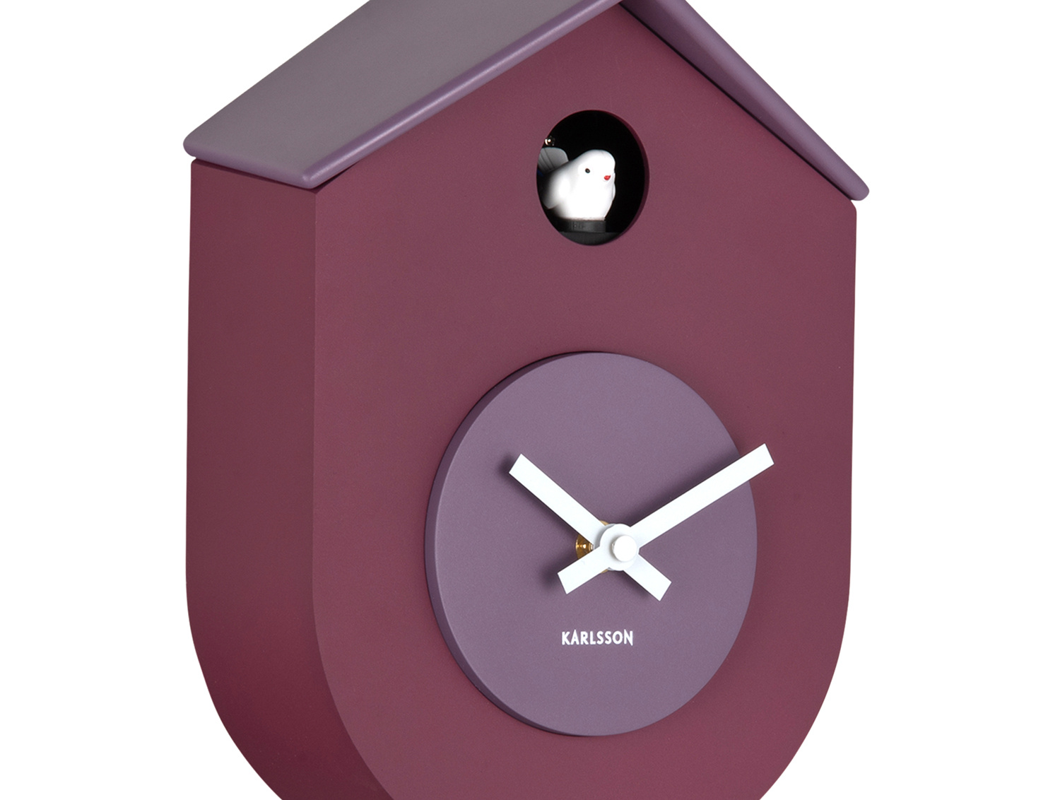 Karlsson - Wandklok Grato Cuckoo - Dark mauve & soft lavender