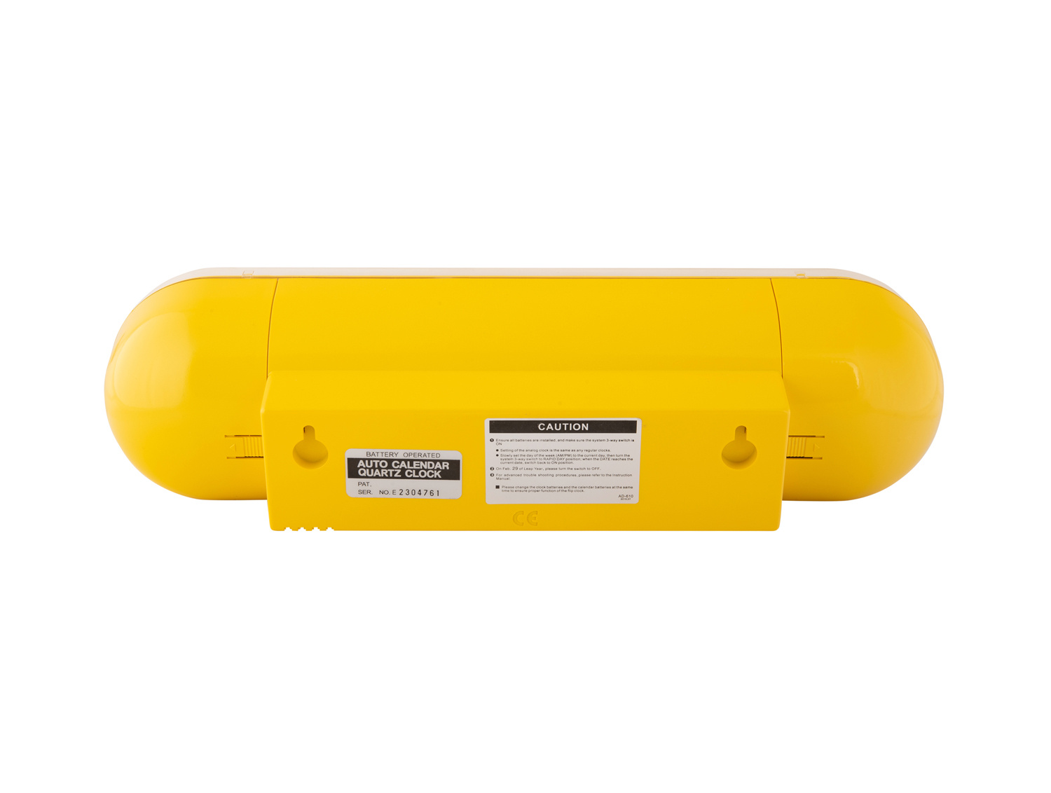 Karlsson - Wandklok Tube Flip - Heldergeel