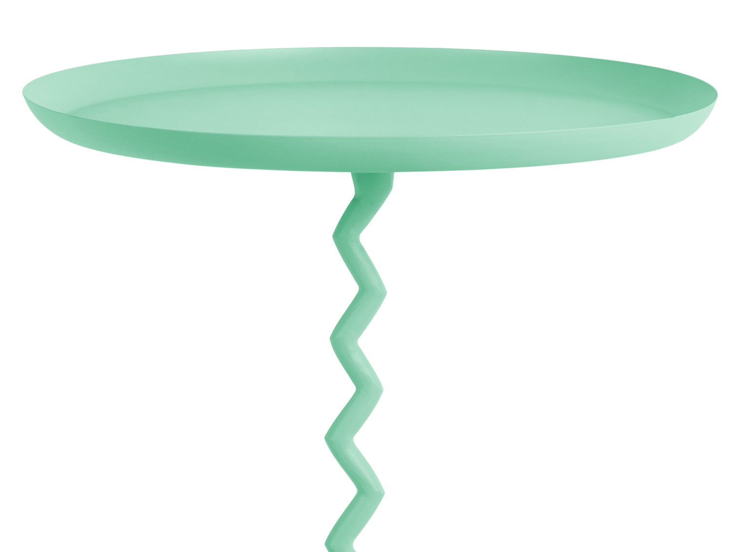 Leitmotiv - Bijzettafel Zig Zag Large - Turquoise blue