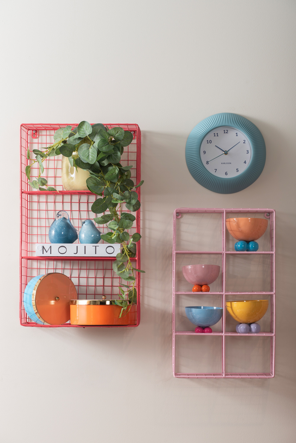 Karlsson - Wandklok Tender Rib - Mistige blauw- Ø25cm