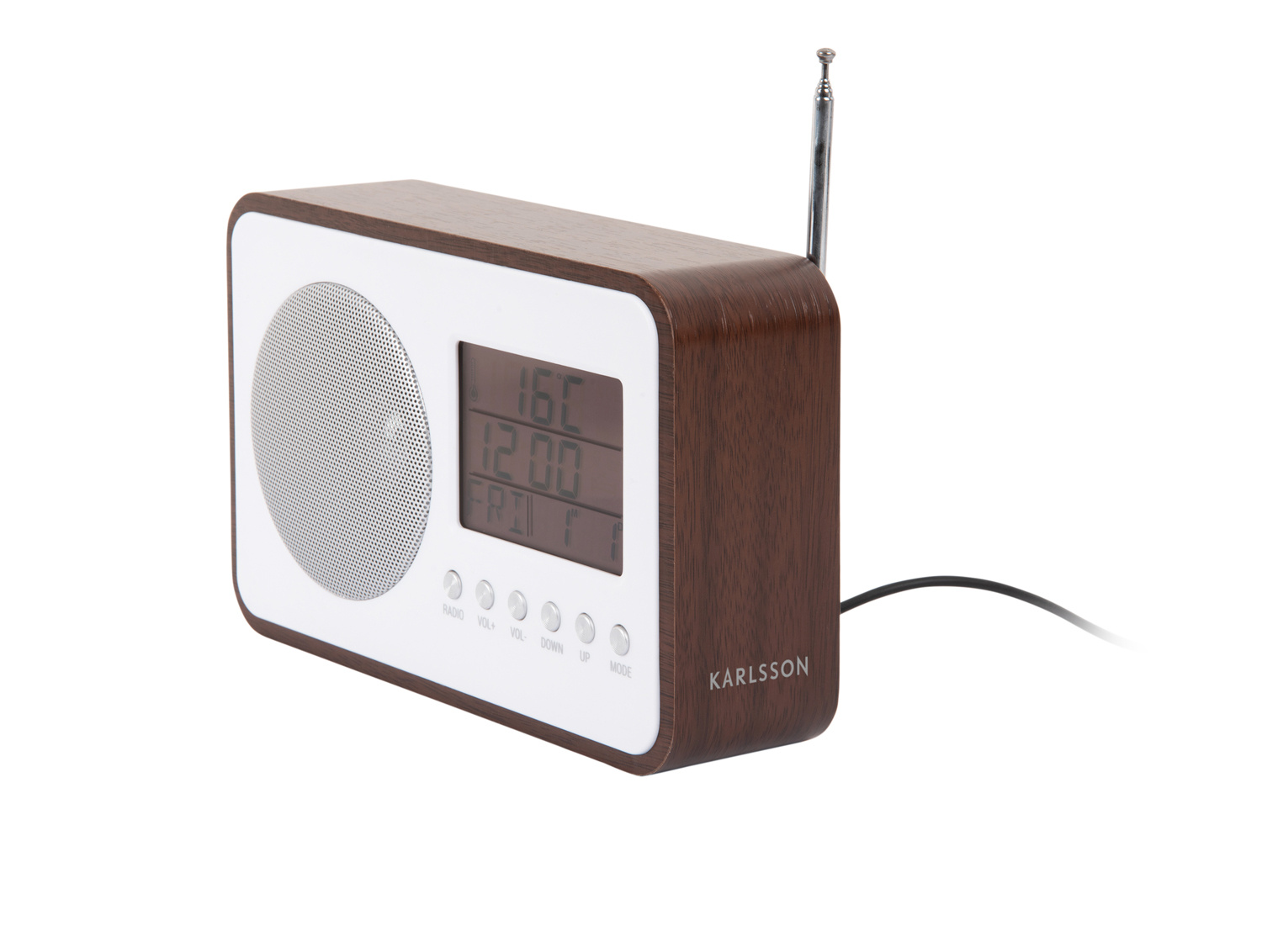 Karlsson - Wekker FM Radio - Donker hout