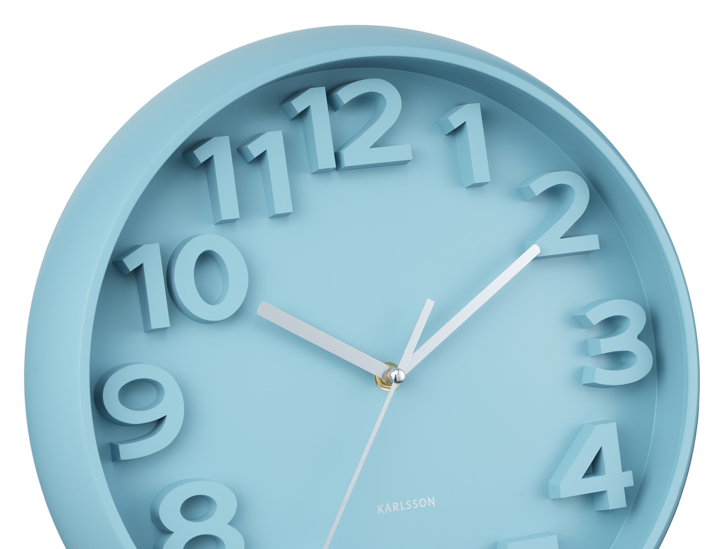 Karlsson - Wandklok Elevated Classic Numbers - Mistige blauw- Ø33,5cm