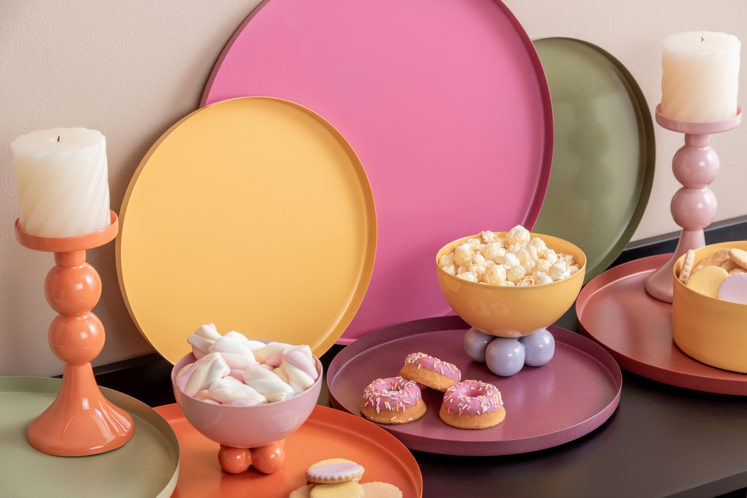 Present Time - Dienblad Servir Rond Small - Tea green