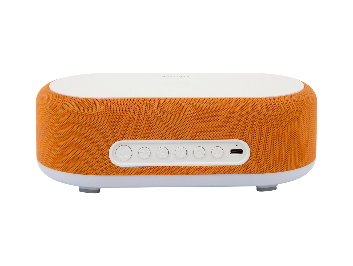 Karlsson - Wekker Vogue w. Phone Charger And Blue Tooth - Helderoranje