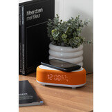 Karlsson - Wekker Vogue w. Phone Charger And Blue Tooth - Helderoranje