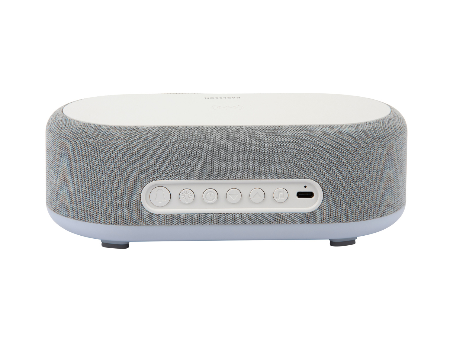 Karlsson - Wekker Vogue w. Phone Charger And Blue Tooth - Muisgrijs