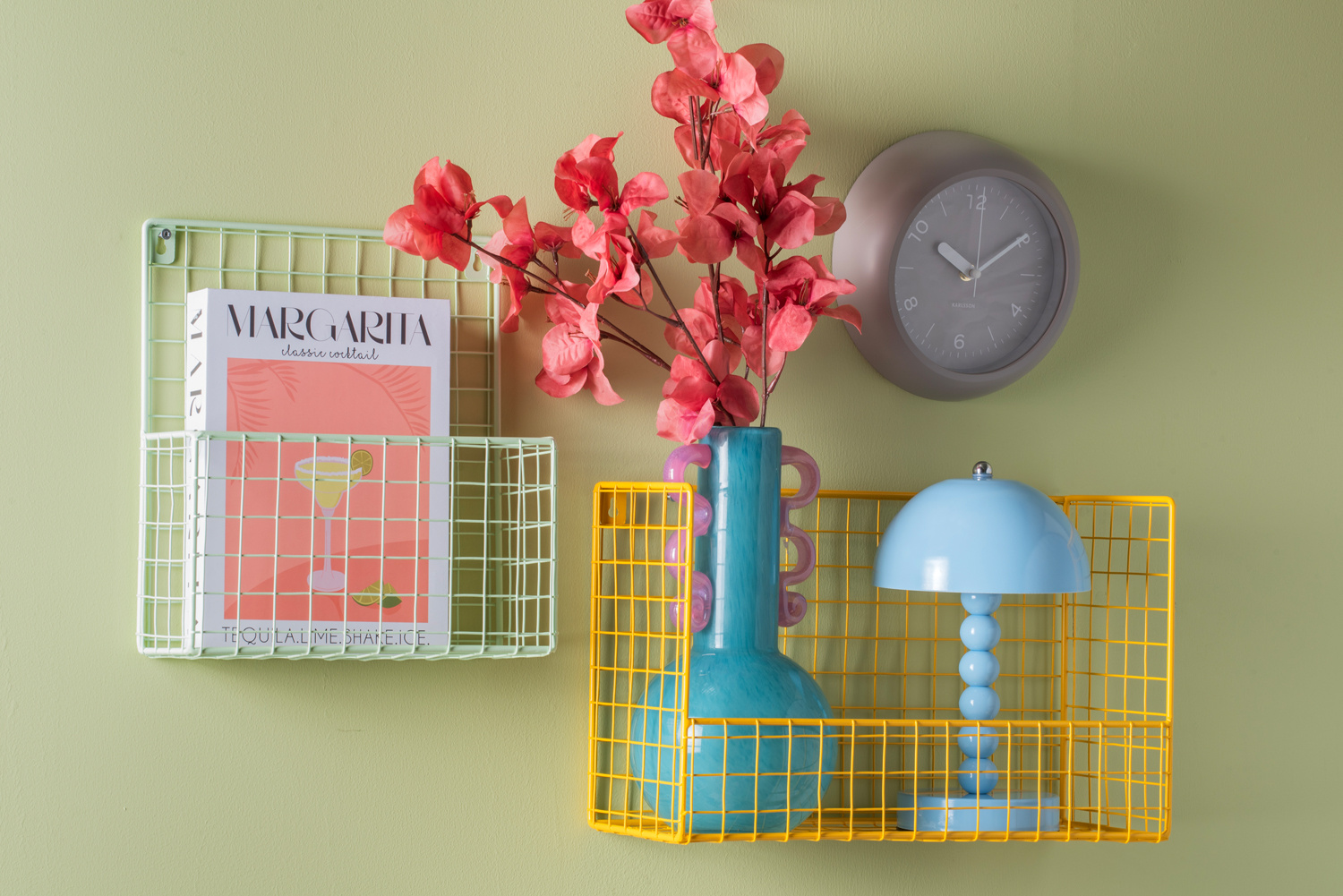 Karlsson - Wandklok Slope - Warmgrijs- Ø20cm