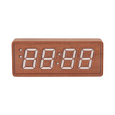 Karlsson - Wekker Solid Wood Engraved - Donker hout