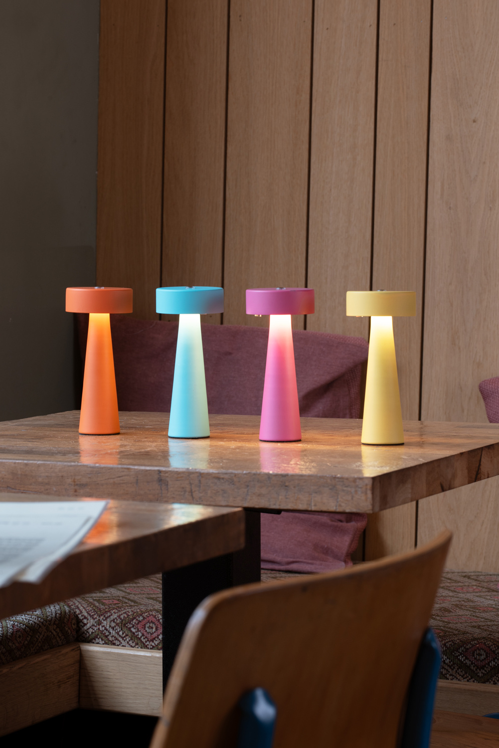 Leitmotiv - Tafellamp Mini LED Ring - Turquoise blue