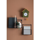 Karlsson - Wandklok Cuckoo Light - Army green & ochre yellow