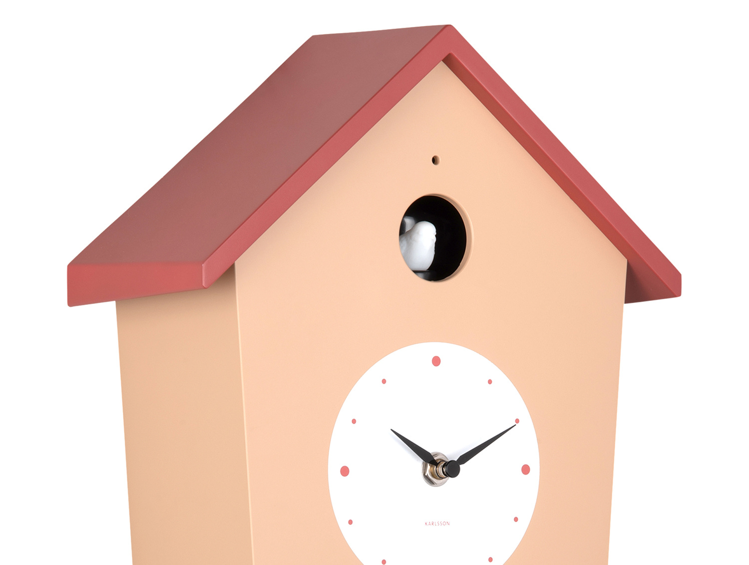 Karlsson - Wandklok Cuckoo Light - Soft brown & red ochre