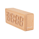 Karlsson - Wekker Solid Wood Engraved - Licht hout