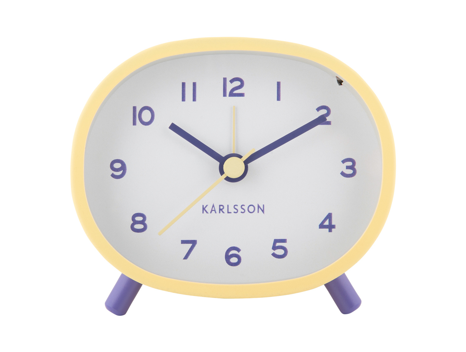 Karlsson - Wekker Cheeky Oval - Zachtgeel