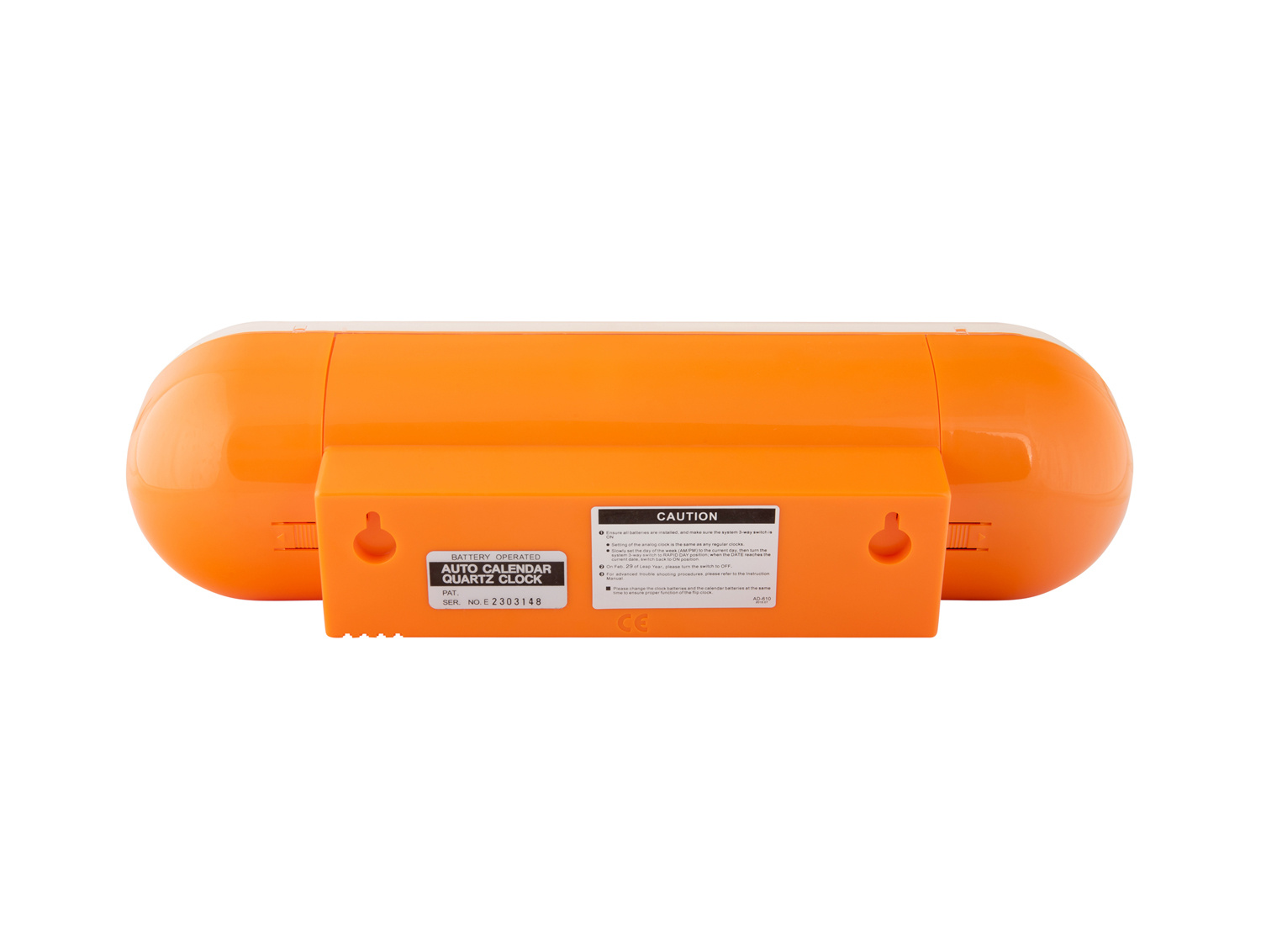 Karlsson - Wandklok Tube Flip - Oranje