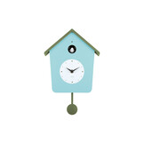 Karlsson - Wandklok Cuckoo Light - Misty blue & army green