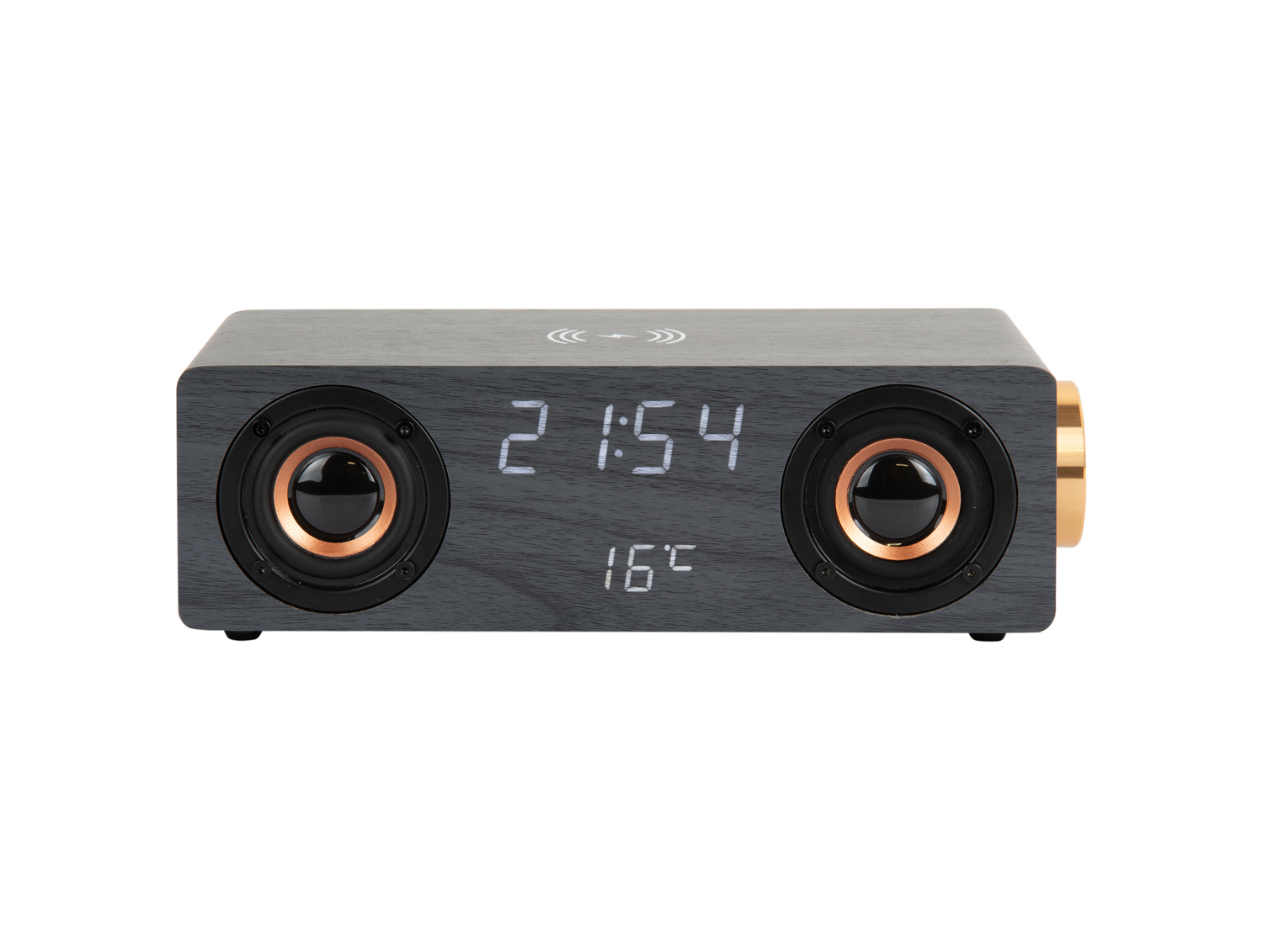 Karlsson - Wekker Classic BT Speaker Radio w. Phone Charger - Zwart