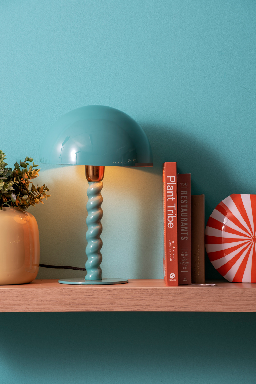 Leitmotiv - Tafellamp Prisa - Turquoise blue