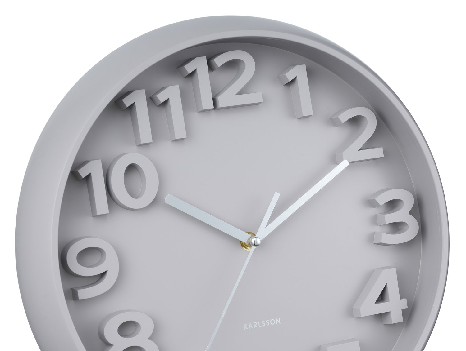 Karlsson - Wandklok Elevated Classic Numbers - Warmgrijs- Ø33,5cm