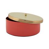 Present Time - Opbergbox Double Funky Large - Scarlet red & soft green