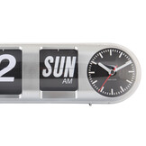 Karlsson - Wandklok Tube Flip - Zilver