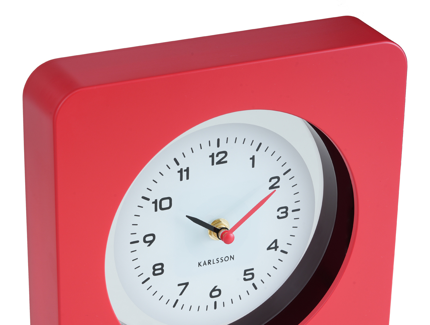 Karlsson - Wandklok New Vintage - Bright red- Ø22cm