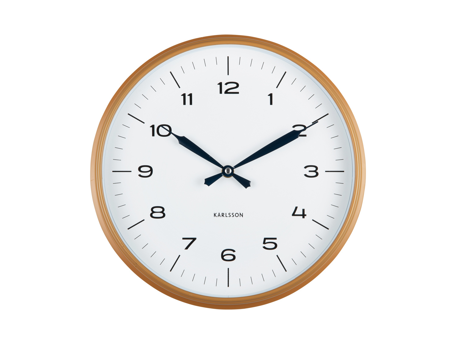 Karlsson - Wandklok Modern Factory - Ochre yellow & dark blue- Ø30cm