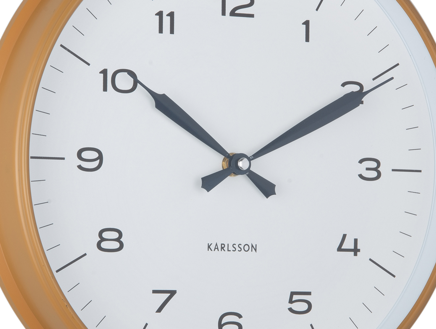 Karlsson - Wandklok Modern Factory - Ochre yellow & dark blue- Ø30cm