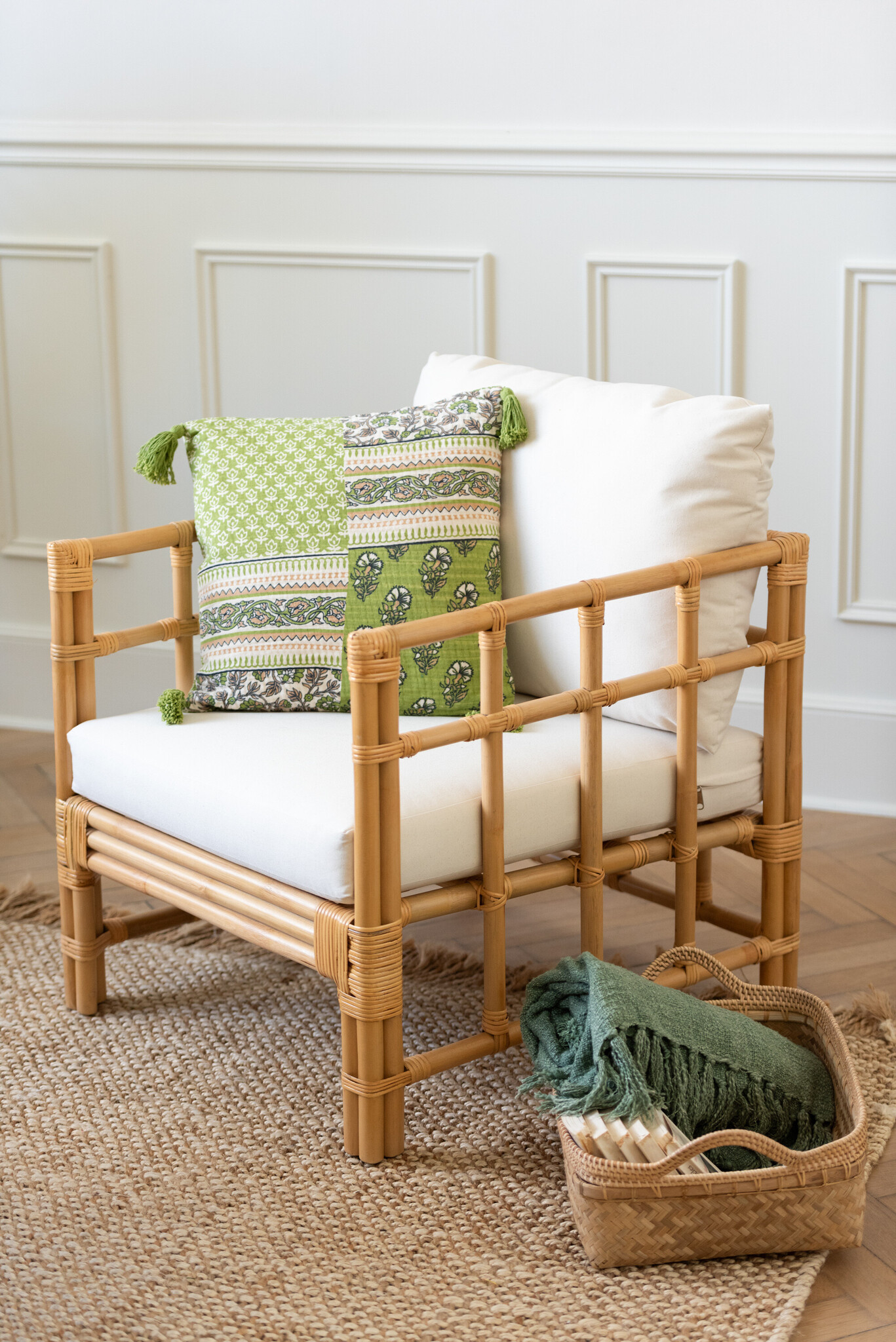 J-Line - Tapijt Havana Polyester Naturel/wit Small - 243x162x2cm