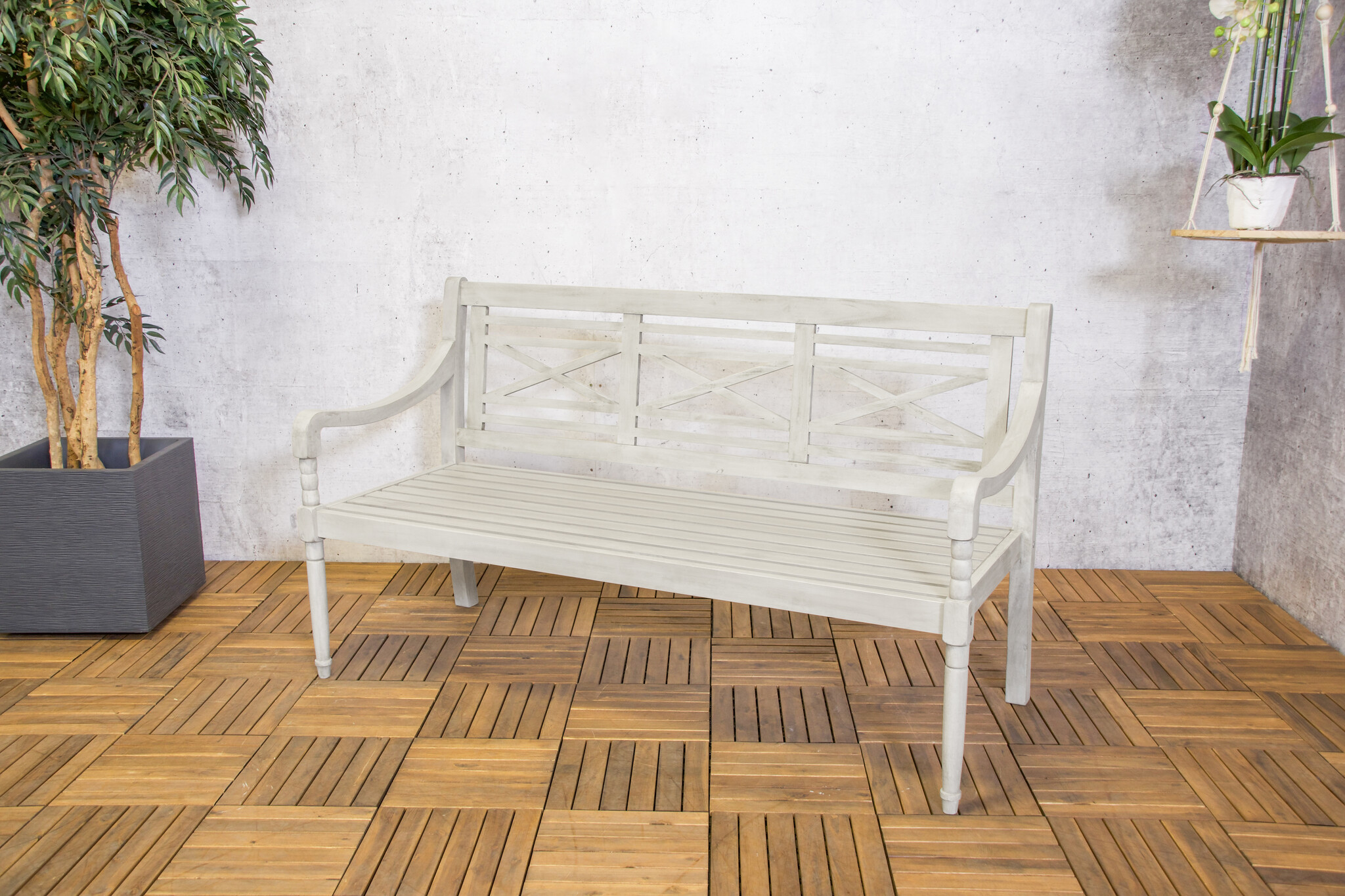 ZOMER-Sens-Line - Louis 3-zits-bank - 150cm - Hout Grijs