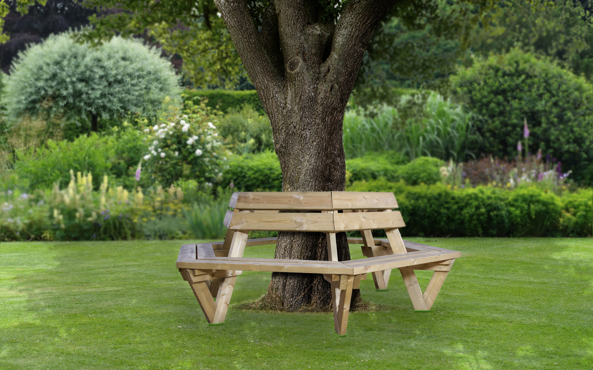 ZOMER-Sens-Line - Bodin Boombank - 227x227x88cm - Hout