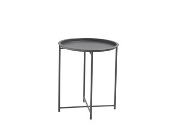 ZOMER-Sens-Line - Nora Bijzettafel - Ø46cm - Metaal Zwart