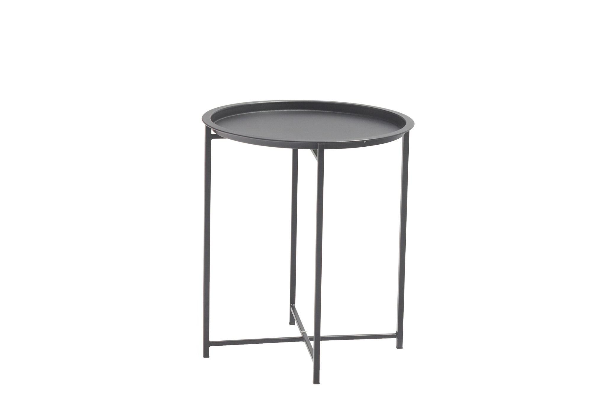 ZOMER-Sens-Line - Nora Bijzettafel - Ø46cm - Metaal Zwart