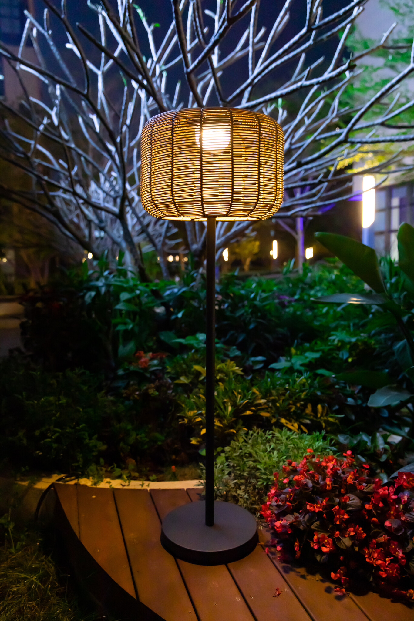 ZOMER-Sens-Line - Valerie Tuinlamp - Solar - Ø38cm - Rotan