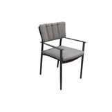 ZOMER-Sens-Line - Alicante - Eetkamerstoelen - Set van 4 - 56,5x59,5x87 - Aluminium - Grijs