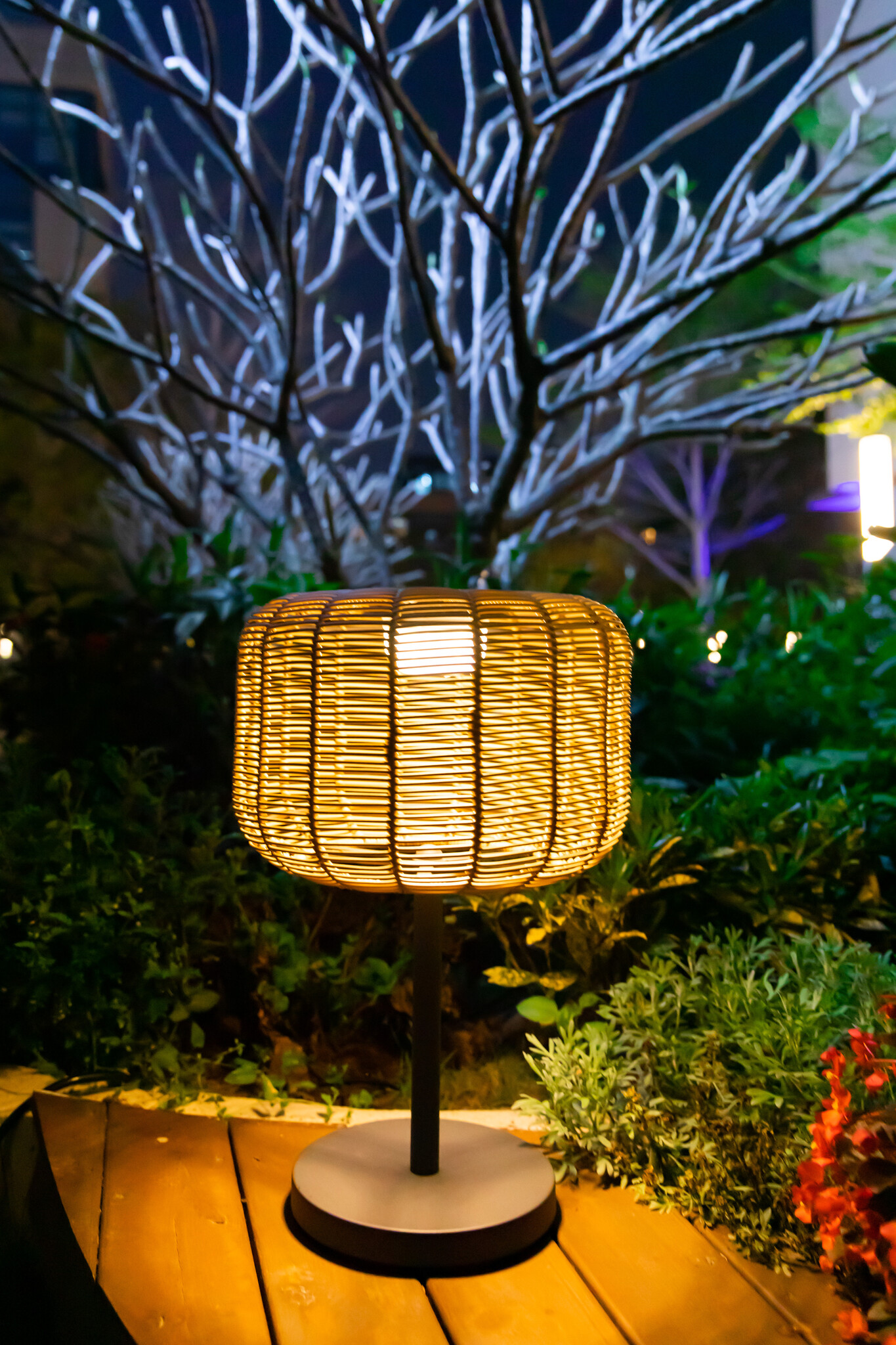 ZOMER-Sens-Line - Nina Tuinlamp - Solar - Ø35cm - Rotan