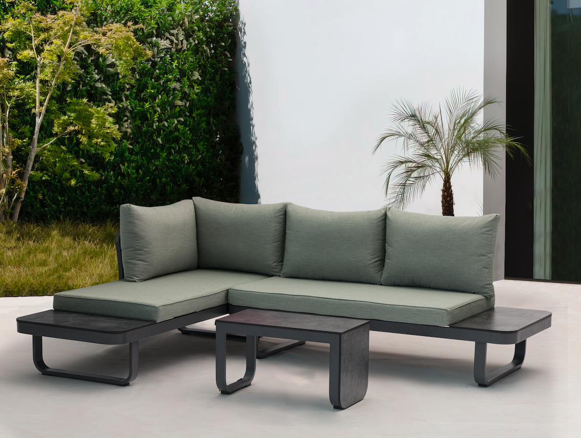 ZOMER-Sens-Line - Palmos Loungeset - Multifunctioneel - Aluminium - Groen