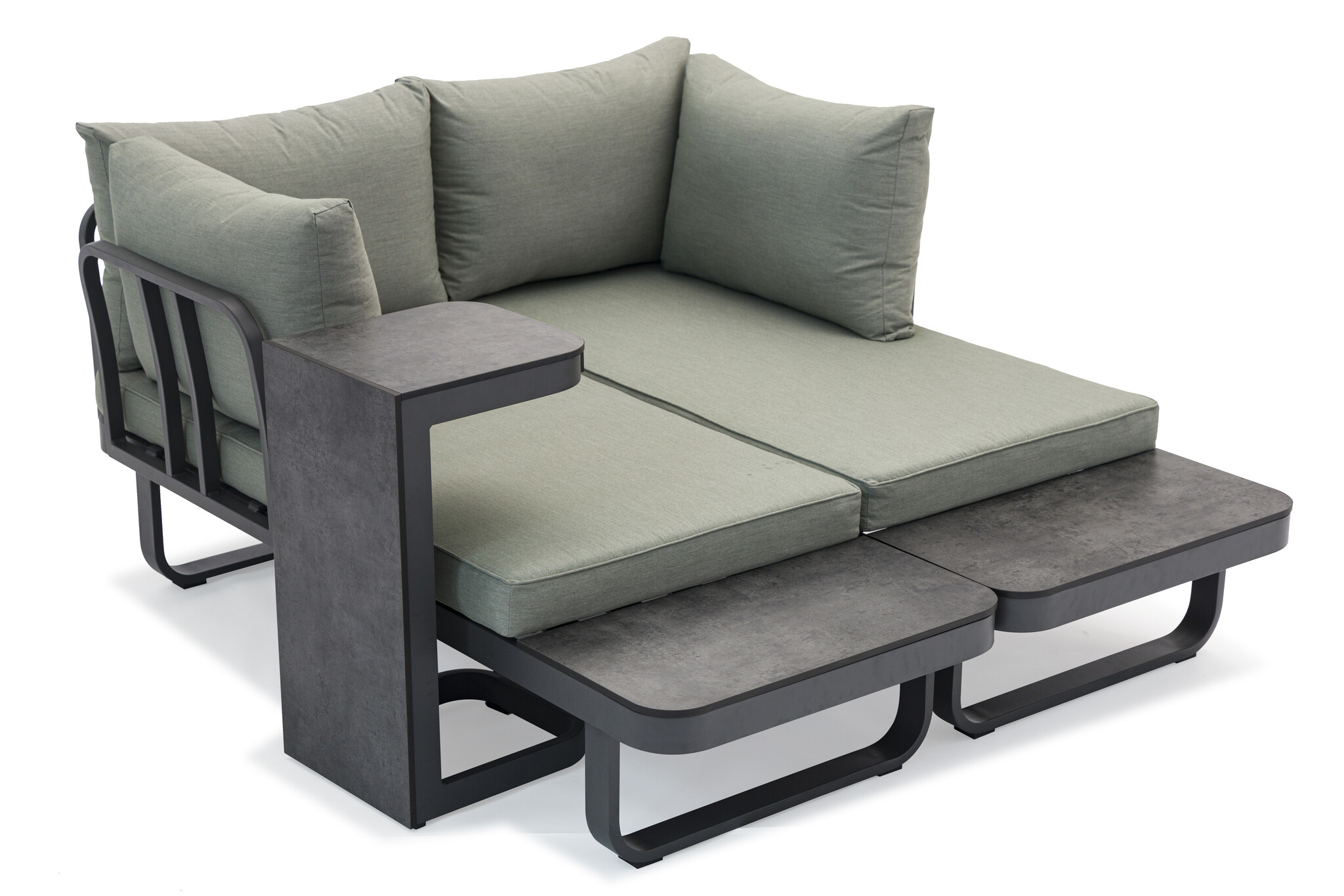 ZOMER-Sens-Line - Palmos Loungeset - Multifunctioneel - Aluminium - Groen