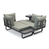 ZOMER-Sens-Line - Palmos Loungeset - Multifunctioneel - Aluminium - Groen