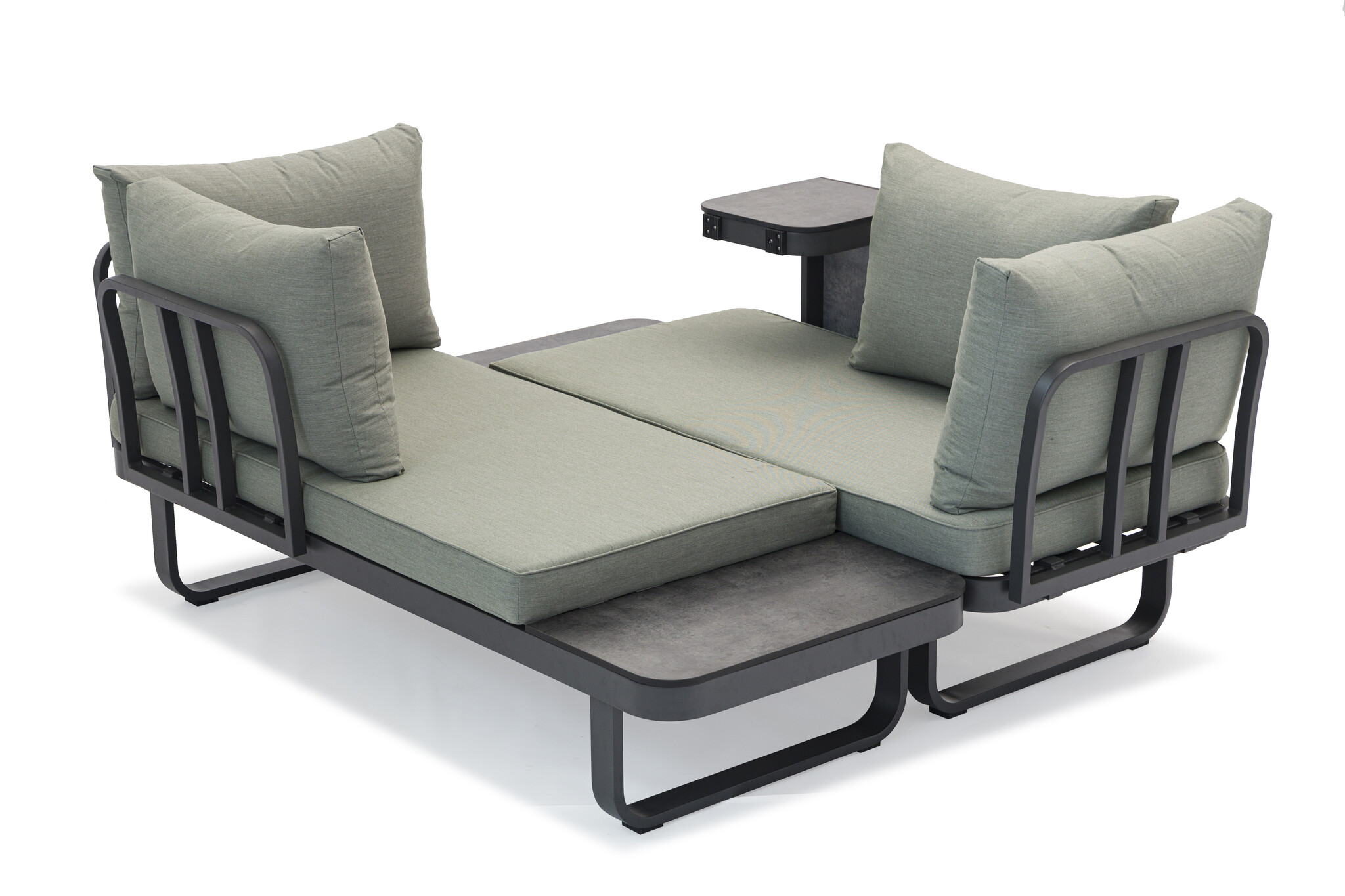 ZOMER-Sens-Line - Palmos Loungeset - Multifunctioneel - Aluminium - Groen