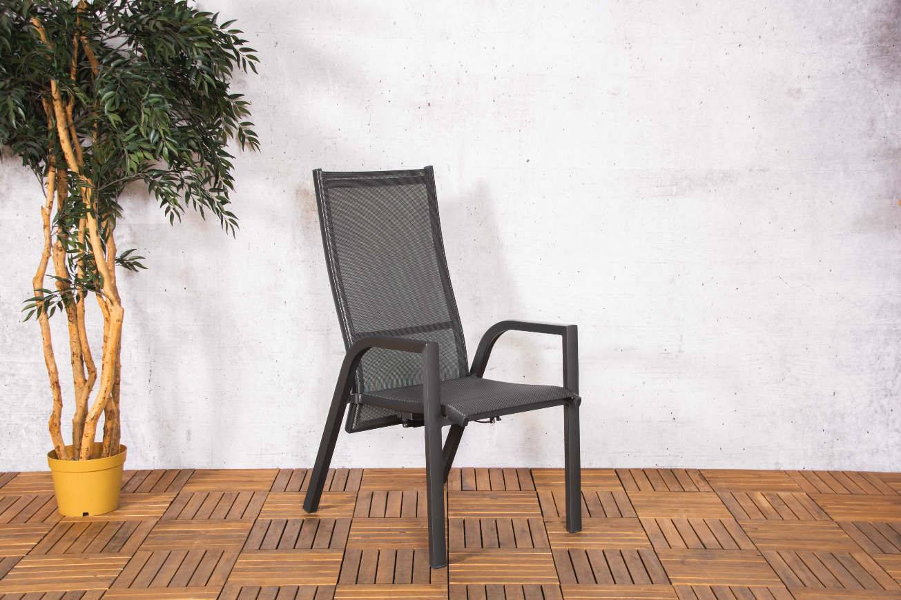 ZOMER-Sens-Line - Lucca verstelbare stapelstoel - Set van 2 - 57x85x110 - Aluminium