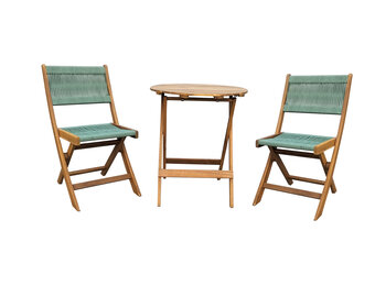 ZOMER-Sens-Line - Lanzarote Bistro Set - Hout - Groen