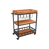 ZOMER-Sens-Line - Butler Trolley - 67x40x84cm - Acaciahout