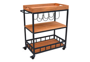 ZOMER-Sens-Line - Butler Trolley - 67x40x84cm - Acaciahout