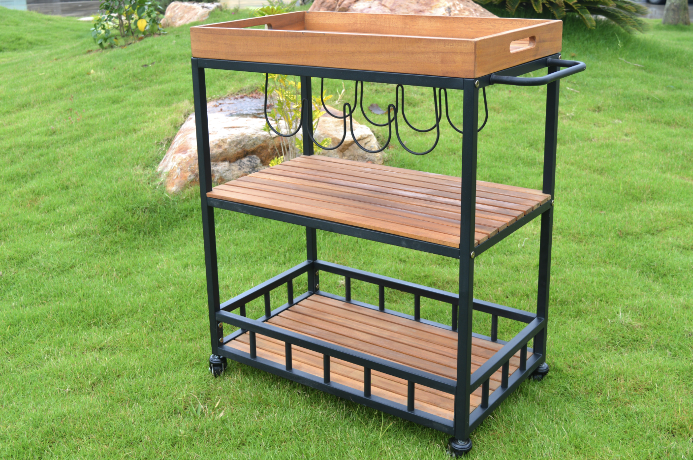 ZOMER-Sens-Line - Butler Trolley - 67x40x84cm - Acaciahout