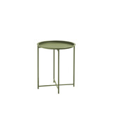 ZOMER-Sens-Line - Nora Bijzettafel - Ø46cm - Metaal Groen