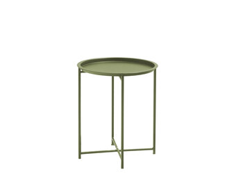 ZOMER-Sens-Line - Nora Bijzettafel - Ø46cm - Metaal Groen