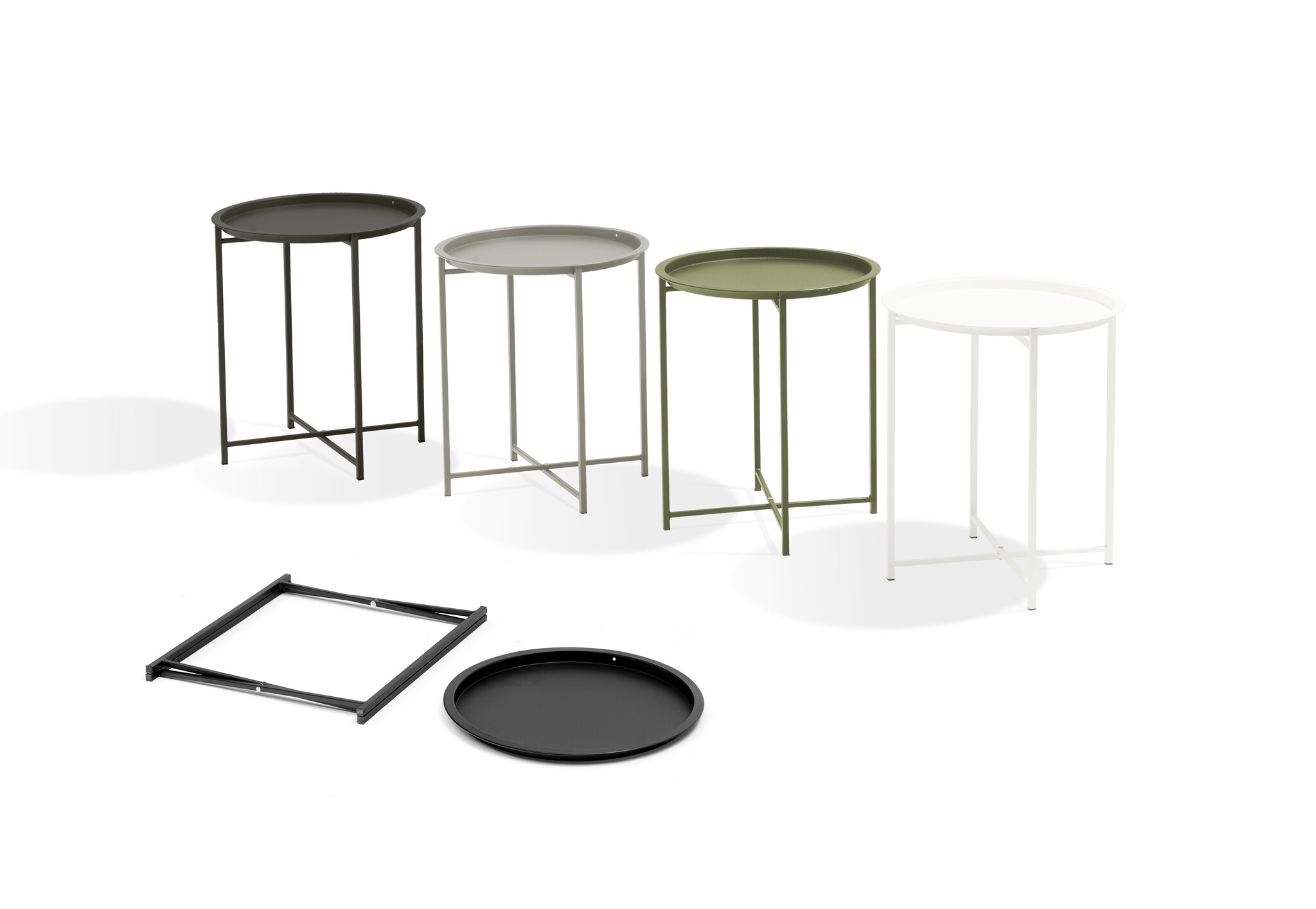 Sens-Line - Nora Bijzettafel - Ø46cm - Metaal Groen