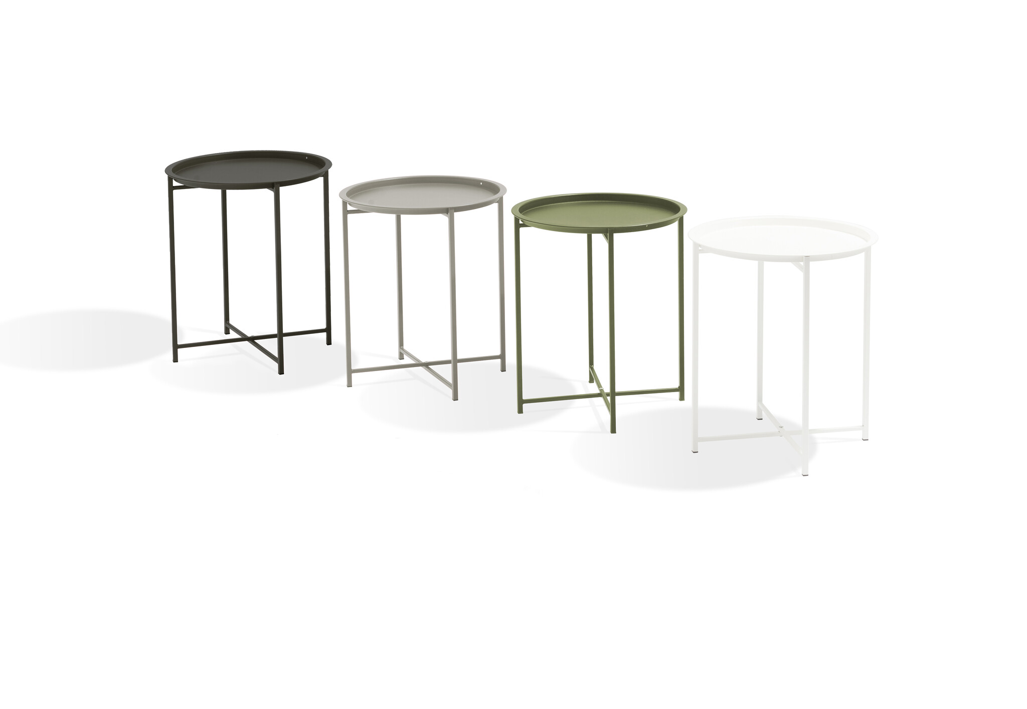 ZOMER-Sens-Line - Nora Bijzettafel - Ø46cm - Metaal Groen